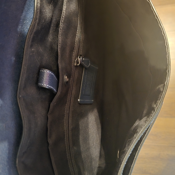 Unisex Coach 1941 Navy Pebble Leather Laptop/Messenger Bag - Picture 6 of 6